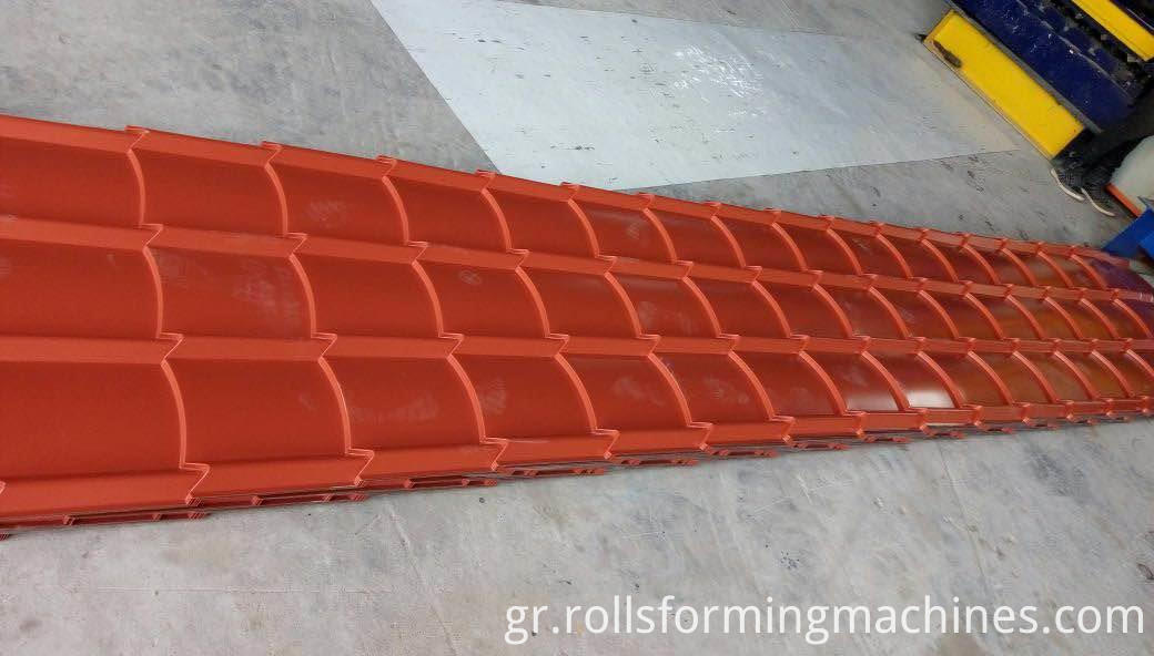 μηχανή σχηματισμού ρολών στεγών glazed tile machine